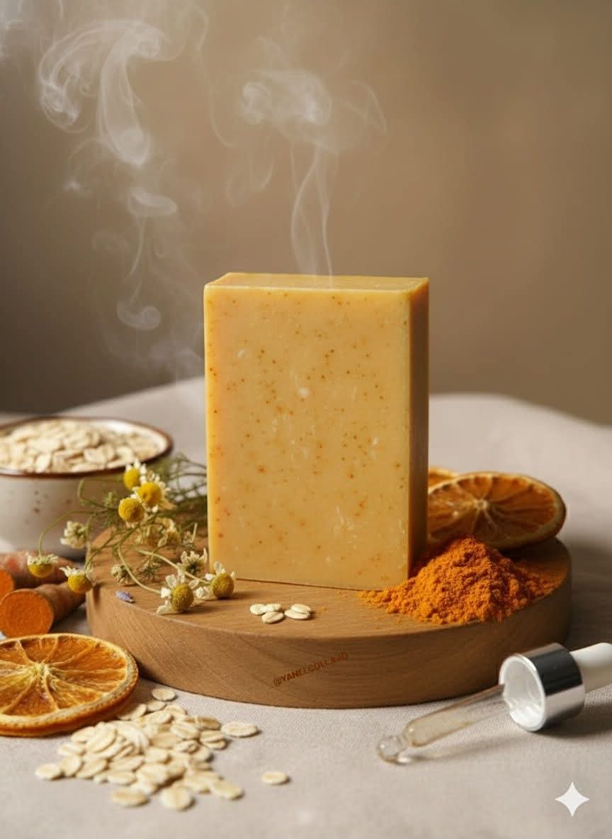 Jabón Artesanal de Cúrcuma | Tu rutina anti-edad natural